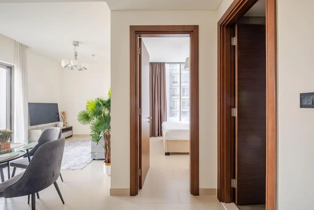 公寓 迪拜Modern Sobha Building Partial Burj Khalifa View公寓
