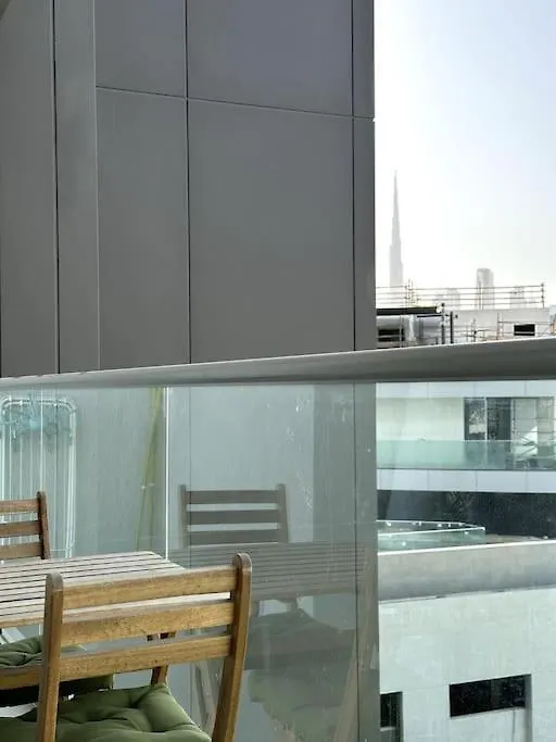 Modern Sobha Building Partial Burj Khalifa View Apartment Dubai