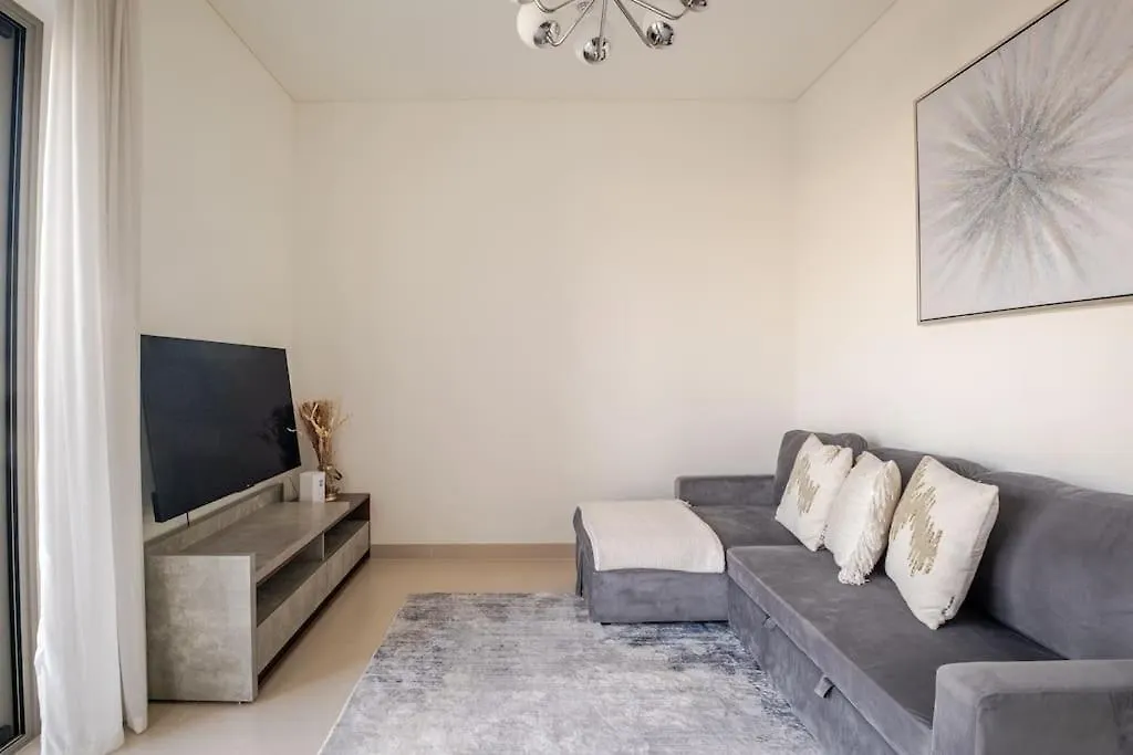 Modern Sobha Building Partial Burj Khalifa View Apartment Dubai