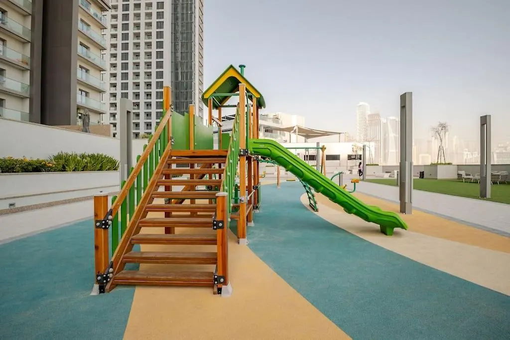Modern Sobha Building Partial Burj Khalifa View Apartment Dubai