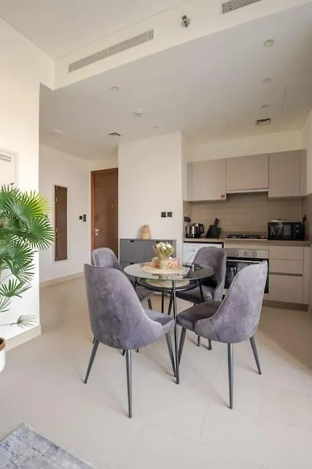 Modern Sobha Building Partial Burj Khalifa View Apartment Dubai